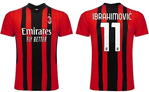 Maglia Calcio Milan Stagione 2021 2022. Maglia Ibrahimovic Numero 11. Prima Maglia. Prodotto su Licenza del Club. Replica Ufficiale. Taglie da Adulto e Bambino. – idea regalo bologna football club