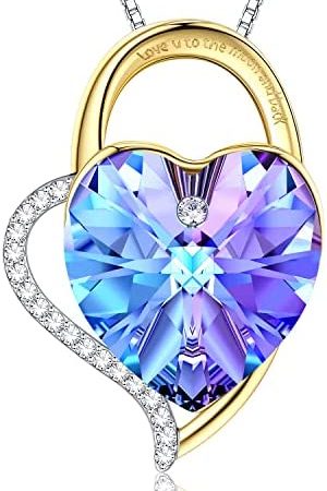 Gioielli Donna Collana Cuore”Ti amerò per sempre” con Cristalli di Austria Collana in Argento 925, Idee Regalo Festa Della Mamma Regalo Donna Originale per Mamma Lei Compleanno Anniversario – idea regalo interista