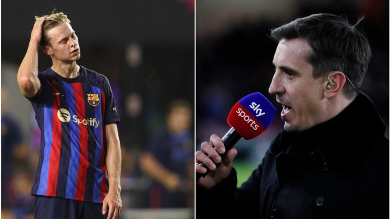 Gary Neville afferma che l’obiettivo di trasferimento del Manchester United “dovrebbe prendere in considerazione un’azione legale” contro il Barcellona