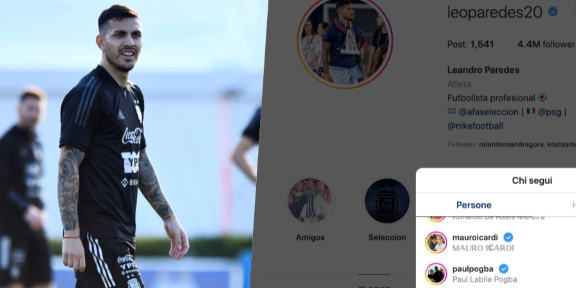 TS – Paredes, voglia di Juve? Su Instagram like anche a Pogba!