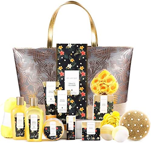 Spa Luxetique Set Bagno Doccia Donna 15 Pezzi Confezione Regalo Donna con Borsa a Mano Perfetto Come Regalo per Natale Festa Compleanno Anniversario – idea regalo laziale