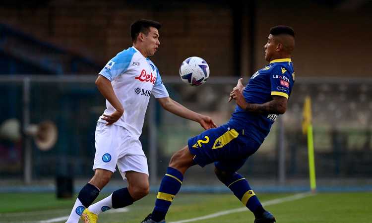 Verona-Napoli LIVE, 1-2 a fine primo tempo: Kvaratskhelia e Osimhen rispondono a Lasagna | Primapagina