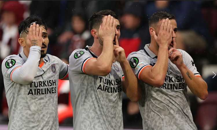 Conference League: poker Basaksehir in Scozia, Villarreal 4-3, Anderlecht ok. LIVE: Nizza-Colonia 1-1, West Ham 0-0 | Conference League