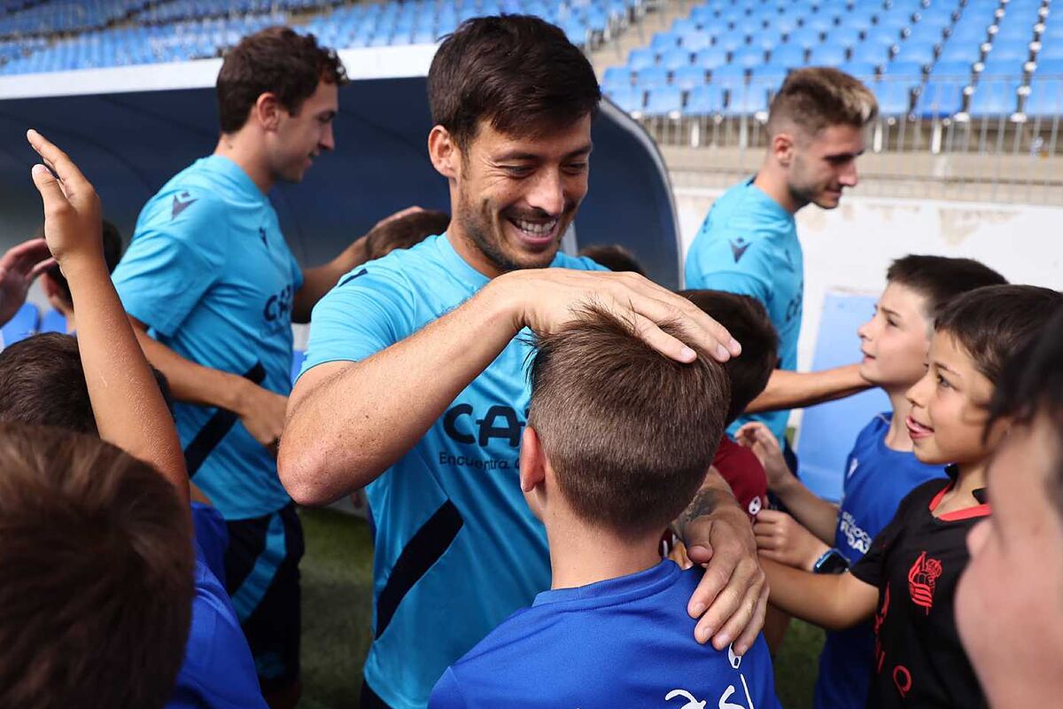 Real Sociedad: David Silva finisce per allenarsi come un altro questa settimana senza competizione