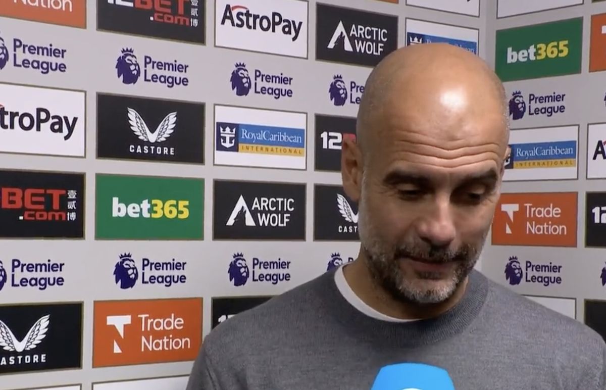 (Video) Pep Guardiola elogia la star di Man City dopo la performance contro i Wolves
