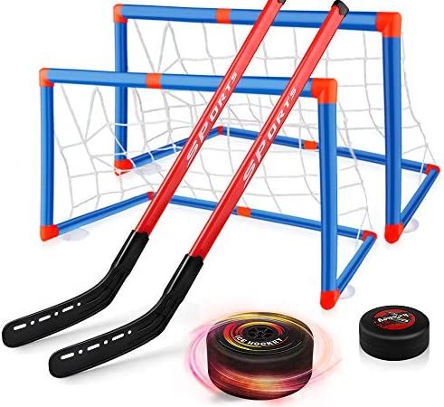 Baztoy Pallone Hockey Fluttuante Giochi Kit Gioco di Allenamento con 2 Obiettivi e 2 Bastoni, Air Hover Hockey Giochi Sport per Bambini 3 4 5 6 7 8 9 10 Anni Regalo Compleanno Bambino – idea regalo sampdoria