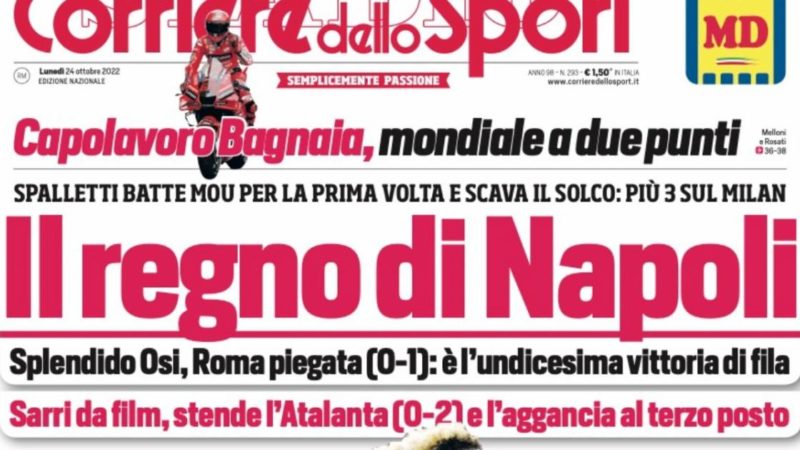 Gianluca Di Marzio: #RassegnaStampa | Le #primepagine dei quotidiani in edicola lunedì 24 ottobre 20…