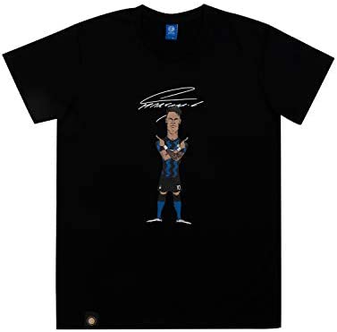 Inter T-Shirt Characters Lautaro Black Edition T-Shirt Unisex – Adulto – idea regalo interista
