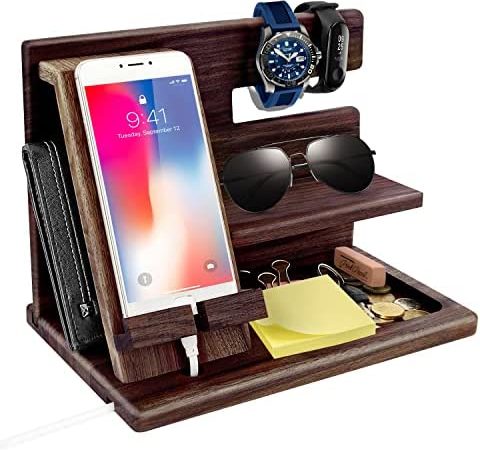 Regalo Uomo Natale Docking Station in legno per Smartphone Supporto Portafoglio Supporto Orologio Compleanno Regalo per Lui ​Marito Moglie Regalo per papà Idee Regalo Uomo Regali per Uomo Originali – idea regalo udinese