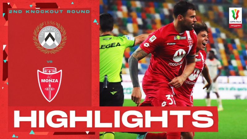 Udinese-Monza 2-3 |  Petagna vince per il Monza: gol e highlights |  Coppa Italia Frecciarossa 2022/23