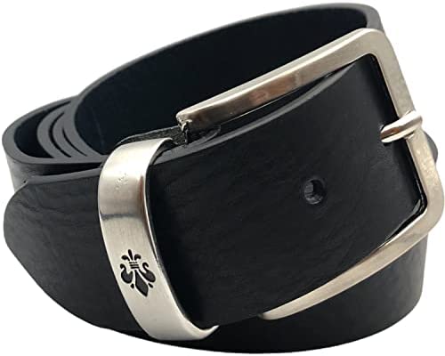 ELETTI Cintura Uomo Artigianale Vera Pelle Regolabile Made In Italy 4 Cm Con Scatola Regalo Nera Marrone Blu Rossa – idea regalo fiorentina