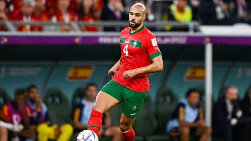 Il marocchino Sofyan Amrabat ammette la scarsa preparazione per la partita contro la Spagna: “Sono rimasto sveglio con il fisioterapista fino alle 3 di ieri sera”