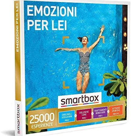Smartbox – Emozioni per Lei – Cofanetto Regalo per Donna, Soggiorni, Cene, Pause Benessere o Attività Sportive per 1 o 2 Persone, Idee Regalo Originale per Lei – idea regalo juve