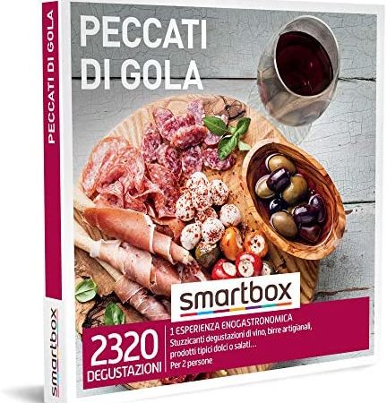 Smartbox – Cofanetto regalo Peccati di gola – Idea regalo gourmet – 1 esperienza enogastronomica per 2 persone – idea regalo juve