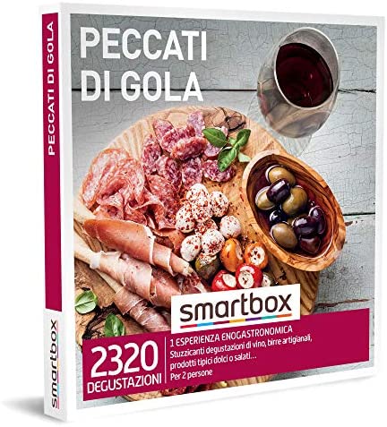 Smartbox – Cofanetto regalo Peccati di gola – Idea regalo gourmet – 1 esperienza enogastronomica per 2 persone – idea regalo juve