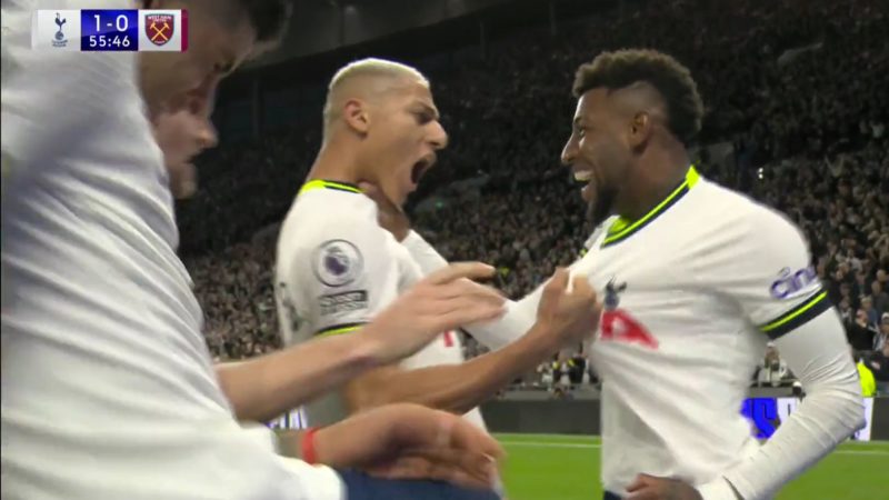 Cristian Romero ha visto calciare Emerson dopo il gol del Tottenham