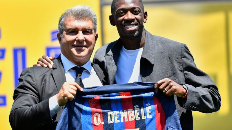 Da Twitter –  Il presidente del Barça Laporta: “Siamo contenti di Ousmane Dembélé e lui è felice qui.  …