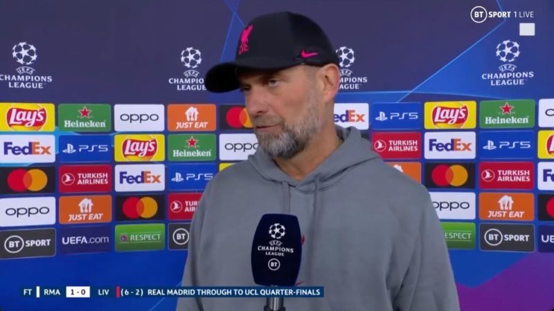 Video: ‘La squadra giusta è passata il turno’ – Klopp sottotono quando il Liverpool esce dalla Champions League