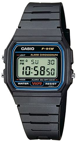 Casio Orologio Digitale al Quarzo Unisex-Adulto con Cinturino in Resina F-91W-1YER_P – idea regalo milan