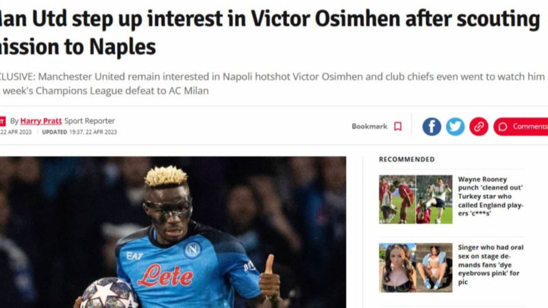 CdS – “Man Utd insiste per Osimhen, scouting è appena stato a Napoli”