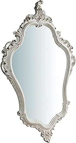 Biscottini Specchio Specchiera da Parete Stile Shabby in Legno con Finitura Bianca Anticata Misure L57xPR4xH90 cm Produzione Artigianato Fiorentino Made in Italy – idea regalo fiorentina