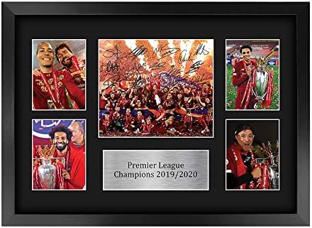HWC Trading – Bacheca fotografica, motivo Liverpool vincitore della Premier League/Champions League 2019/2020, formato A3, idea regalo, autografata – idea regalo bologna football club