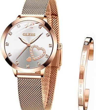 Verhux Orologio Donna Oro Rosa Ultra Sottile Impermeabile Quarzo Analogico Orologi da Polso Regalo Femmina – idea regalo as roma