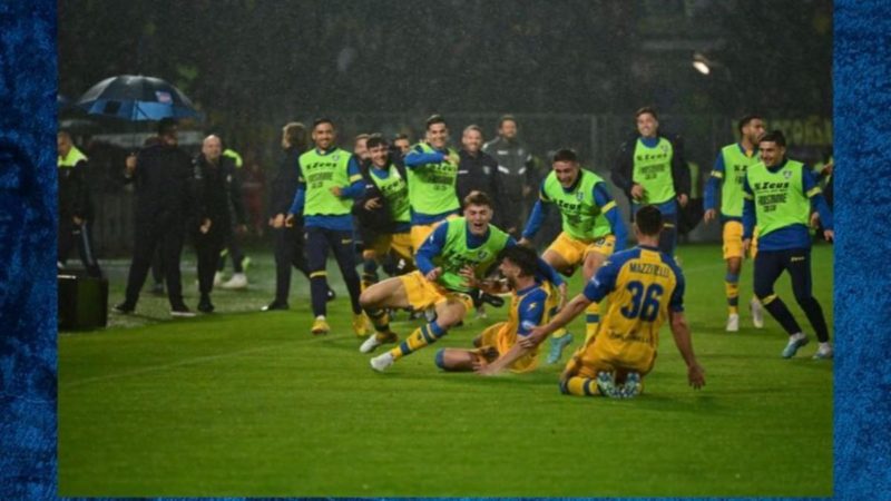 Il Frosinone di Grosso, prima promosso in serie A