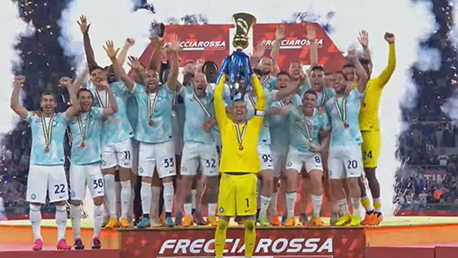 Serie A: Il ‘centenario’ Lautaro regala all’Inter la seconda Coppa Italia consecutiva