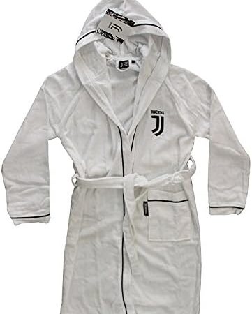 Juventus 96330702131 Accappatoio, 100% Cotone, Bianco, 40 x 30 x 8 cm – idea regalo juventino
