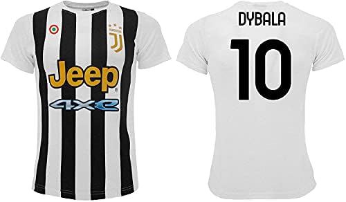 Sportbaer Maglia Calcio Paulo Dybala Stagione 2021 2022. Maglia Bianco Nera Numero 10. Prima Maglia. Replica Ufficiale autorizzata. Taglie da Adulto e da Bambino. (4 Anni) – idea regalo bologna football club
