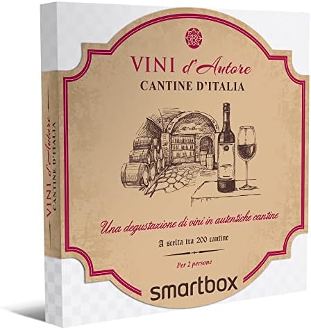 Smartbox – Cantine d’Italia – Cofanetto Regalo Coppia, 1 Degustazione di Vini per 2 Persone, Idee Regalo Originale – idea regalo juve