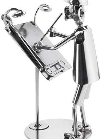 Brubaker Vite Uomo Architetto – Figura in Ferro Fatta a Mano Uomo in Metallo Progettista di Edifici – Figura in Metallo Idea Regalo per Architetti e Progettisti di Edifici – idea regalo romanista