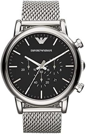Emporio Armani Orologio da uomo con cronografo, orologio in acciaio inossidabile, misura cassa 46 mm – idea regalo milan