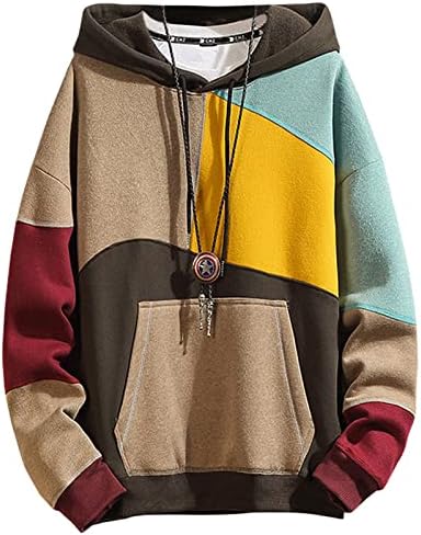 XIAOYAO Felpa da Uomo con Cappuccio Techwear Hip Hop Unisex Streetwear Patchwork Jumper – idea regalo sampdoria