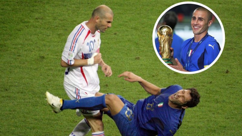 “Ho sentito bussare!”  Fabio Cannavaro ammette di essere stato abbastanza vicino da sentire la testata di Zinedine Zidane su Marco Materazzi nella finale dei Mondiali del 2006
