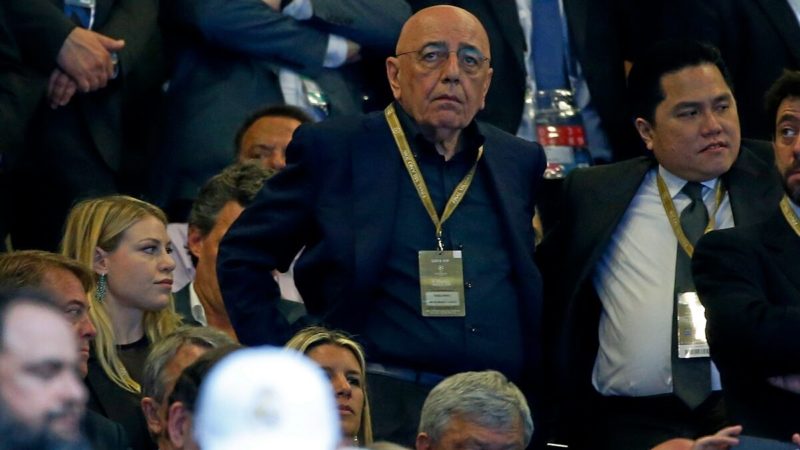 Serie A: Galliani, braccio destro di Berlusconi al Milan, candidato a sostituirlo al Senato