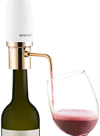 WIWONEY Aeratore e versatore elettrico di vino, decanter automatico intelligente, dosatore ricaricabile con cavo micro USB – idea regalo udinese