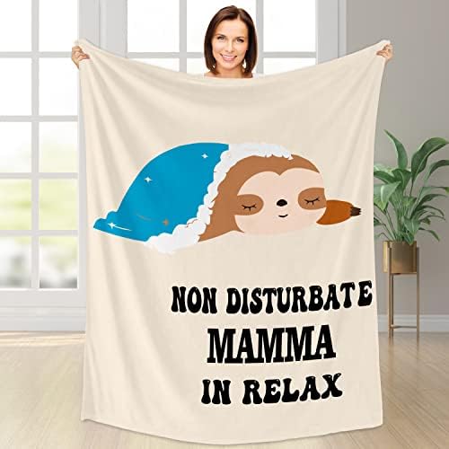 Merclix Regalo Natale 130 x 150cm Flanella Bradipo Coperta Termica Divertente Compleanno Utili Festa Della Mamma – idea regalo romanista