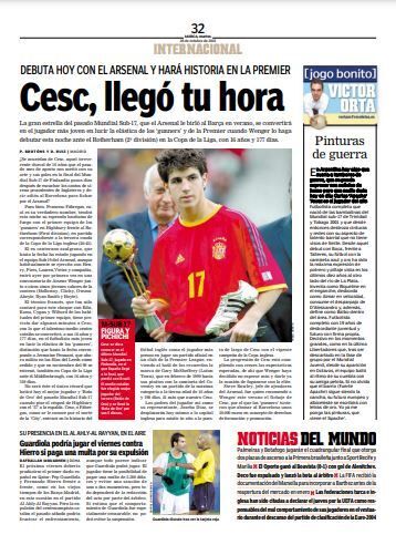 20 anni dall’esordio del Cesc con l’Arsenal: “Sono tornato a casa mangiando un Kinder Bueno”
