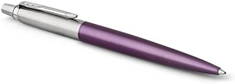 Parker Jotter Penna a Sfera con Dettagli Cromati, Confezione Regalo, Victoria Violet – idea regalo milan