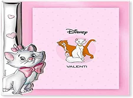 Disney Baby – Gli Aristogatti – Cornice per Foto in Argento da Tavolo o Comodino con Dettaglio 3D Gattina Minou per la Cameretta della Bambina perfetta come Idea Regalo Battesimo o Compleanno – idea regalo romanista