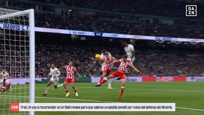 Real Madrid-Almera | LaLiga EA Sports: Gli audio VAR della polemica Real Madrid – Almera: “Lo colpisce sulla spalla”