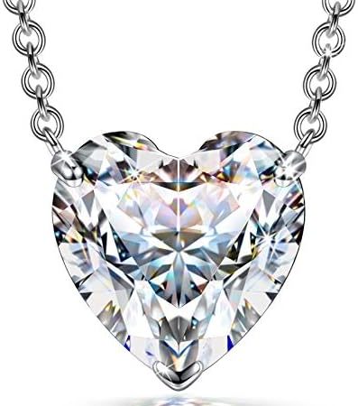 FANCI Collana Donna Pendente Cuore Regalo Festa della Mamma per Lei 1.4 Carati Argento Sterling 925 Zirconia Regalo Compleanno Anniversario Matrimonio Idee Regalo per Donna Ragazze Mamma Moglie Figlia – idea regalo as roma