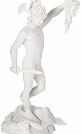 Design Toscano WU72918 Legato Statua in Marmo Perseo Decapitazione di Medusa, Bianco – idea regalo as roma