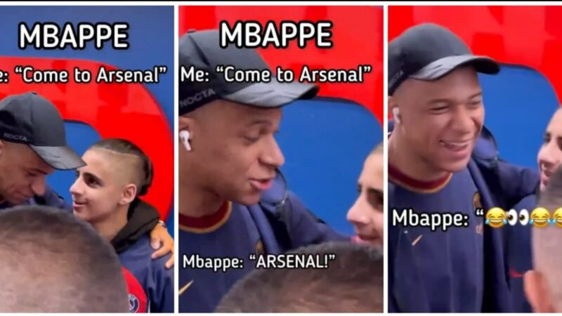 CdS – “Vieni all’Arsenal?”. La risposta di Mbappé al tifoso è virale