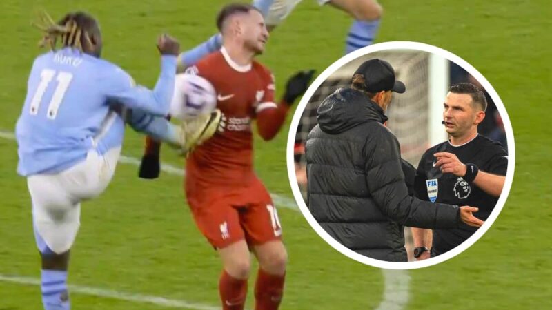 Il motivo per cui al Liverpool non è stato concesso un rigore contro il Manchester City