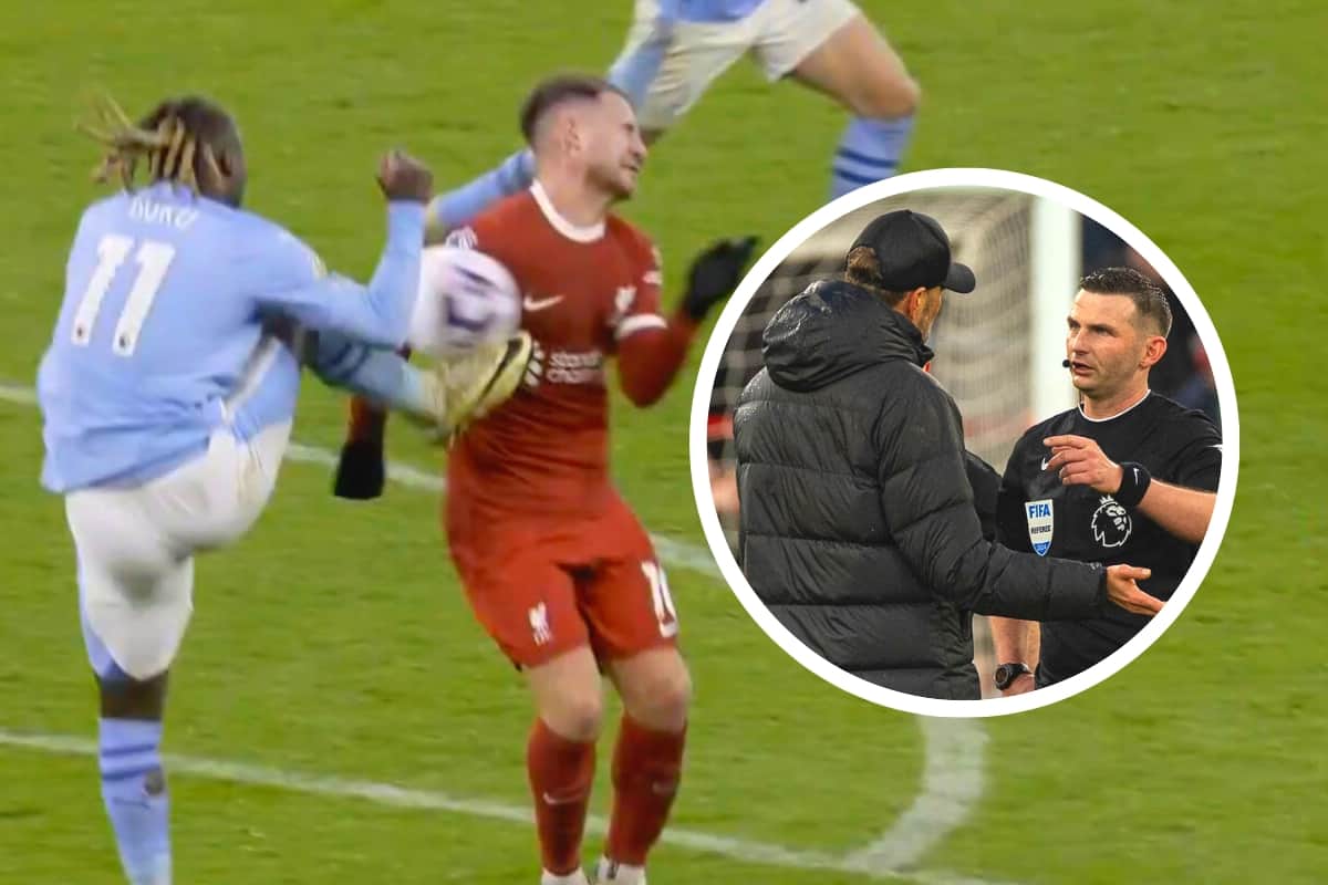 Il motivo per cui al Liverpool non è stato concesso un rigore contro il Manchester City