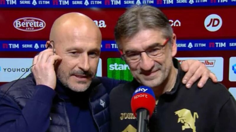 TS – Juric-Italiano, scintille nel finale e gestaccio. Poi la pace in diretta tv