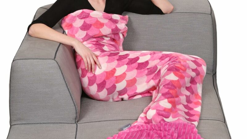 Kanguru Coperta soffice Pile, Poliestere, Sirena Rosa Adulti, Singolo, L: 200 cm – idea regalo romanista